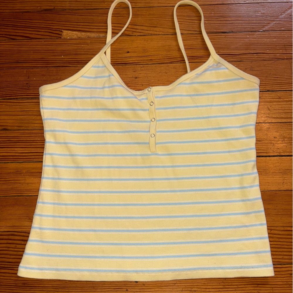Levi's Yellow and Blue Striped Tank Top